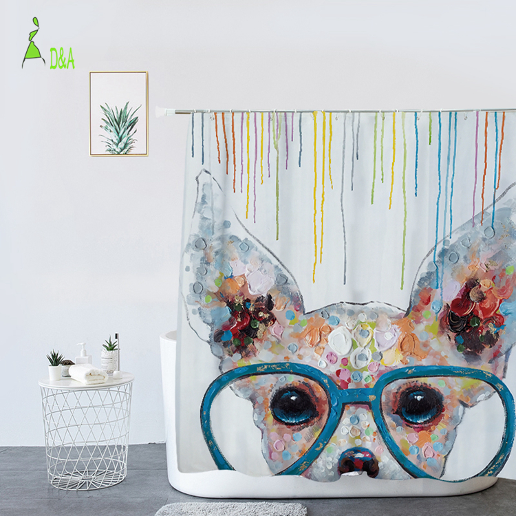 Высококачественная Водонепроницаемая занавеска для душа из полиэстера в абстрактном стиле с принтом на заказ