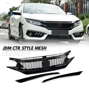 กระจังหน้าสีดำเงาแบบตาข่าย สไตล์ JDM-CTR Sport สำหรับ Honda Civic ปี 2016-2019 รุ่นที่ 10 อะไหล่ทดแทน - Product Image 1