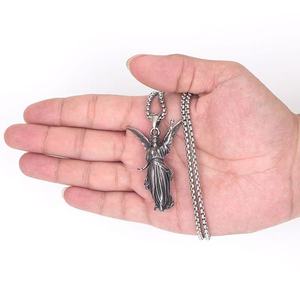 yunnique Stainless Steel Angel Pendant Necklace Unisex Retro Fashion Jewelry Wings Design JD215 - Product Image 4