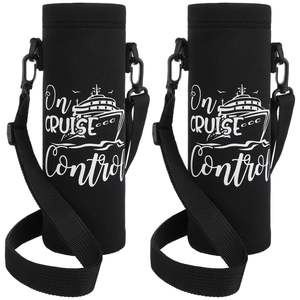 Portabotellas de agua ajustable personalizado con correa, soporte cruzado para botella de agua, portavasos para crucero, funda tipo sling para vasos, bolsa. - Product Image 1