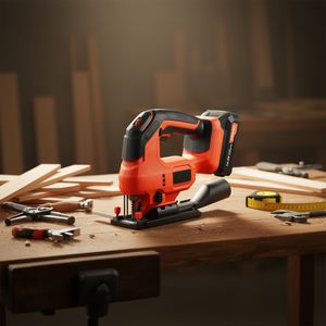 Scie sauteuse 20 V avec moteur sans balais, lumière LED, 3500 SPM, 6 vitesses, coupe de bois à 0-45 degrés - Product Image 2