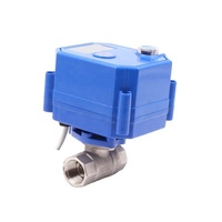 CWX-25S 2 voies en laiton ss304 mini robinet à tournant sphérique motorisé électrique de l'eau de l'eau d'air vanne actionnée