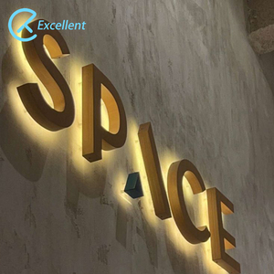 Enseigne rétroéclairée personnalisée pour les entreprises, auréole de plein air avec logo éclairé par logo, panneau LED 3D, canal LED, lettre de couleur or, rétro-éclairé - Product Image 6