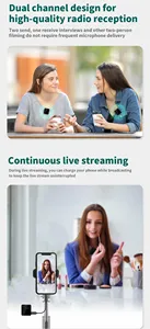 Microphone Lavalier Sans Fil pour Enregistrement Audio et Vidéo TikTok, Micro pour Diffusion en Direct et Utilisation Extérieure avec Étui de Charge - Product Image 3