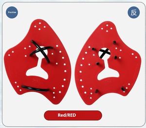 Aletas de entrenamiento de natación profesionales para adultos y niños, estilo hacha, Palma de goma para práctica de carrera de brazo automático - Product Image 6