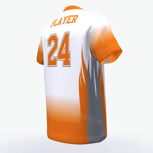 Camisa de beisebol masculina de sublimação personalizada, camisa de beisebol com estampa digital respirável, camisa esportiva de beisebol personalizada, 2024