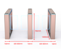 Tourniquet pivotant de contrôle d'accès avec empreinte digitale/QR/RFID/détection faciale, protection IP68, anti-croisement, en acier inoxydable, fonctionnement bidirectionnel pour salle de sport