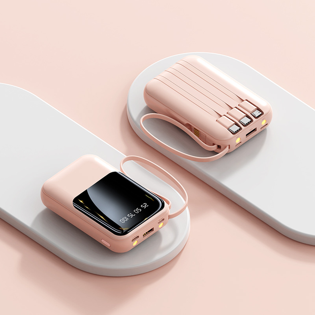 Trends 2025 New Electronics Gadgets Pocket Power Station with Cable Fast Chargers for iphone Charger Portable Solar Power Bank