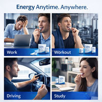 Bandes de film orales à dissolution rapide à la caféine pour un regain d'énergie rapide, une meilleure concentration, une vigilance accrue, un soulagement de la fatigue, un supplément énergétique quotidien, fabrication OEM