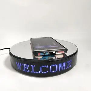 LINLI Shop Product Display APP Controlled Customized DIY Message Rotating LED Light Display Base Turntable Display Stand