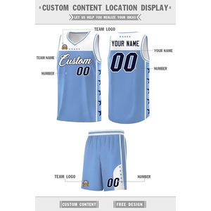 Custom Basketball Jersey Uniform Personalized Any <b>Name</b> Number Sleeveless Sportswear for Men Youth Moisture Wicking V Neck - Product Image 3