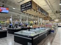 Congélateur commercial combiné en îlot, vitrine de présentation pour supermarché, pour aliments surgelés