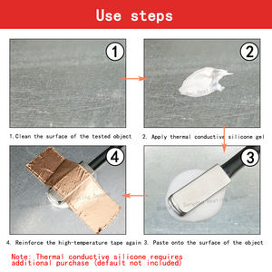 Klebender Oberflächen temperatur sensor DS18B20 mit hochwertiger wasserdichter und nicht poröser RVVP-Drahts onde - Product Image 5