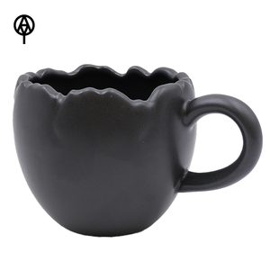 Bán buôn tùy chỉnh mang nhãn hiệu khái niệm drinkware sứ vỡ eggshells hình ly đen gốm cà phê sữa nước uống cốc - Product Image 2