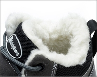 Chaussures de sécurité chaudes d'hiver à embout d'acier, doublées de fausse fourrure, semelle intermédiaire anti-perforation en Kevlar, semelle extérieure en caoutchouc antidérapante, bottes de travail