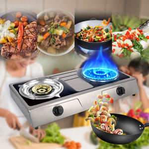 Stella vincente ST-9654 accendisigari valvole piano cottura in acciaio inox apparecchio da cucina a <span class=keywords><strong>Gas</strong></span> due fornelli fornello - Product Image 4