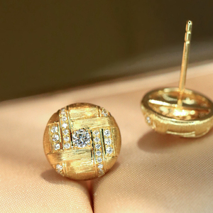 Aazuo, joyería de 18K, oro blanco sólido Au750, diamantes naturales reales, pendientes con forma de flecha, regalo para mujer, fiesta de boda, AU750 - Product Image 2