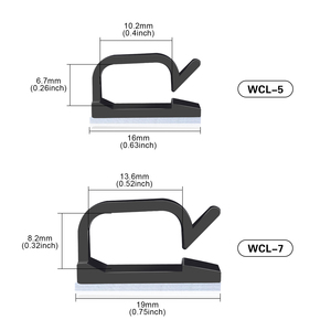 Nhỏ & lớn dính Cáp <span class=keywords><strong>Clip</strong></span> đen nâng cấp dây chủ cho dây Tường Tổ chức quản lý cáp dưới bàn - Product Image 2