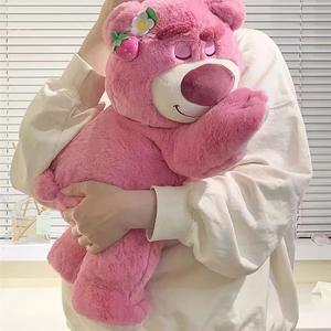Oso de Peluche Súper Suave y Adorable de Fresa, de 30cm-95cm, de Algodón PP, Cojín Terapéutico Rosa, Cumpleaños, ODM, Transfronterizo - Product Image 6