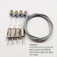 Combinaison de câble, kit de suspension de suspension de lumière led de sécurité avec pince à câble