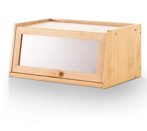 Large bread box bread basket wooden box storage boxes kitchen counter organizer
