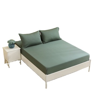 100% Tre 600 Chủ Đề Đếm Sateen Dệt Duvet Cover Set Đồng Bằng Nhuộm Bộ Đồ Giường Cho Nhà & Khách Sạn - Product Image 4