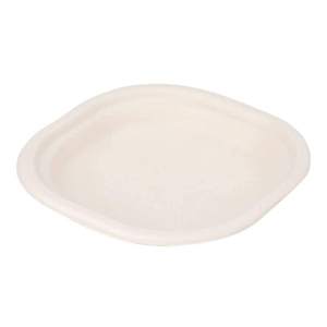Premium Quality White Bagasse 10inch Square 3CP Plate Biodegradable <b>Tableware</b> for Restaurants Food Delivery and Outdoor Events - Product Image 4