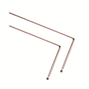 Juego de 2 Varillas de Radiestesia de Cobre de Primera Calidad 99.9% para Adivinación de Agua y Búsqueda de Tesoros - Ideal para Caza, Jardinería y Herramientas Manuales - Product Image 1
