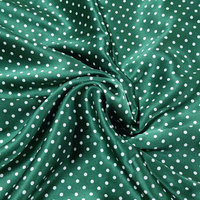 Tissu en soie imprimé numérique 22 Momme, crêpe satin uni, 100% soie de mûrier, motif pois marbré, 90 GSM pour robes de mariée