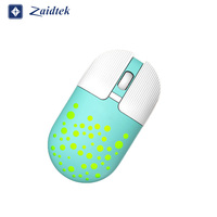 Souris sans fil double mode 2,4 GHz 1200 dpi avec récepteur USB rechargeable pour tablette, ordinateur portable, bureau, lumière 7 couleurs