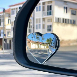 Espejo Retrovisor Auxiliar Universal Transfronterizo Nuevo HD con Forma de Corazón y Vista Amplia, Espejo Pequeño sin Bordes para Reversa de Coche - Product Image 4