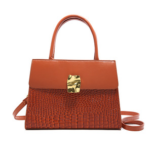 Sac fourre-tout pour femme grande capacité, design élégant, fermeture éclair en PU, doublure en polyester, motif pierre, décoration chaîne, commande en gros mixte prête à expédier - Product Image 2