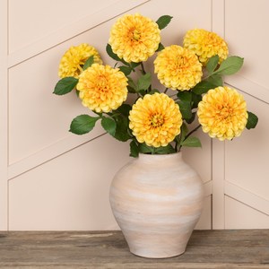 Nouvelles fleurs artificielles en latex, dahlia à tête unique, fleurs au toucher réaliste pour la décoration de la maison, des mariages et des fêtes - Product Image 1