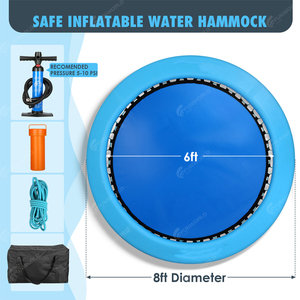 Gran oferta de fábrica, Isla inflable con portavasos, almohadilla solar, flotador de piscina, hamaca de agua inflable para fiesta de adultos - Product Image 3