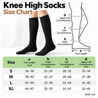 Chaussettes de contention graduées de classe 2 avec logo personnalisé, à bout ouvert ou fermé, mi-mollet et cuisse, plusieurs styles