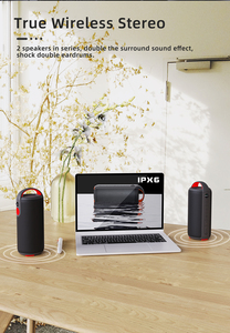 Altavoz Bluetooth Inalámbrico Portátil para Fiestas en la Playa, con Graves Potentes, Luces RGB, Resistente al Agua IPX6, Reproducción por Tarjeta <span class=keywords><strong>TF</strong></span> y AUX - Product Image 4