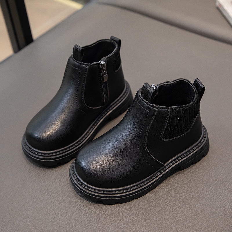 Black single boots