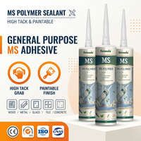 Perekat Polimer MS Sealant Hibrida Silane Termodifikasi Serbaguna Daya Rekat Tinggi Tahan Air Dapat Dicat untuk Konstruksi dan Pertukangan Kayu