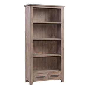 Librería moderna de madera maciza con 2 cajones para el hogar o apartamento Muebles de sala de estar de bajo precio-Ideal para hoteles - Product Image 1