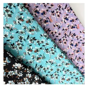 Summer Dress Materials 90-95gsm 100% Polyester Print Fabric Woven Chiffon SPH Fabric
