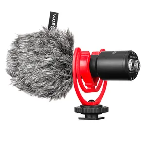 Boya BY-MM1 + microfone condensador super cardioid, microfone para smartphone, tablet, dslr, consumidor, camcorder, pc, vlog, youtube