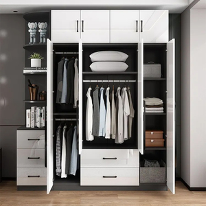 Fabbrica Design personalizzato moderna camera da letto facile montaggio bianco 4 porte <span class=keywords><strong>armadio</strong></span> <span class=keywords><strong>armadio</strong></span> <span class=keywords><strong>armadio</strong></span> <span class=keywords><strong>armadio</strong></span> - Product Image 3
