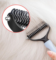 Peigne Double face pour chiens, accessoire de toilettage professionnel, facile à utiliser, pour chiens et chats