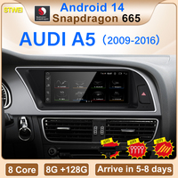 Radio Multimedia para Auto STWEI con Snapdragon665, Pantalla de 8.8 Pulgadas, CarPlay Inalámbrico, para AUDI 08-16 A5 S5, Unidad Principal, Bluetooth