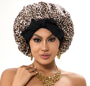 <span class=keywords><strong>Gorro</strong></span> de <span class=keywords><strong>Dormir</strong></span> <span class=keywords><strong>para</strong></span> Mujer Estilo Pañuelo de Satén - Diadema Ajustable Ligeramente Rizada - <span class=keywords><strong>Gorro</strong></span> de <span class=keywords><strong>Dormir</strong></span> Casual Reversible de Doble Capa con Lazos - Product Image 6