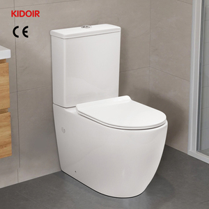 <span class=keywords><strong>WC</strong></span> en céramique blanche émaillée à poser au sol, vente en gros, <span class=keywords><strong>moins</strong></span> <span class=keywords><strong>cher</strong></span>, toilettes deux pièces, chasse d'eau en spirale, cuvettes de <span class=keywords><strong>WC</strong></span> pour salle de bain - Product Image 1