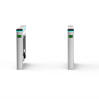 Barrière pivotante à haut taux de passage en acier inoxydable pour contrôle d'accès piétonnier automatique pour salle de sport et station de métro