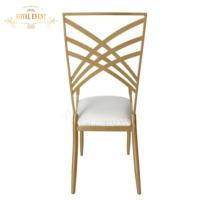 Pas cher Métal Croix Retour Fer Chiavari Chaise Événement De Mariage Chaises Salle À Manger Caméléon Chaise Pour Hôtel Meubles
