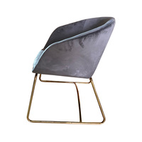 Fauteuil individuel italien pour salon Baxter Bruxelles, structure en acier, tissu en daim, style nordique, canapé individuel, mobilier