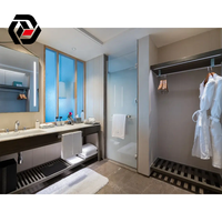 Ensemble de meubles de chambre d'hôtel 5 étoiles modernes sur mesure en gros, meuble TV en bois mat écologique, canapé individuel pour fenêtre, décoration murale